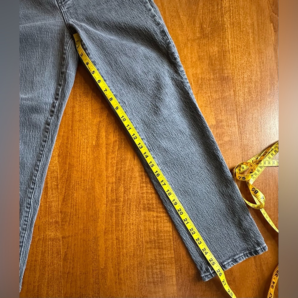 Madewell•high rise straight leg jeans•women’s size 27•cotton blend•charcoal gray - Picture 12 of 15
